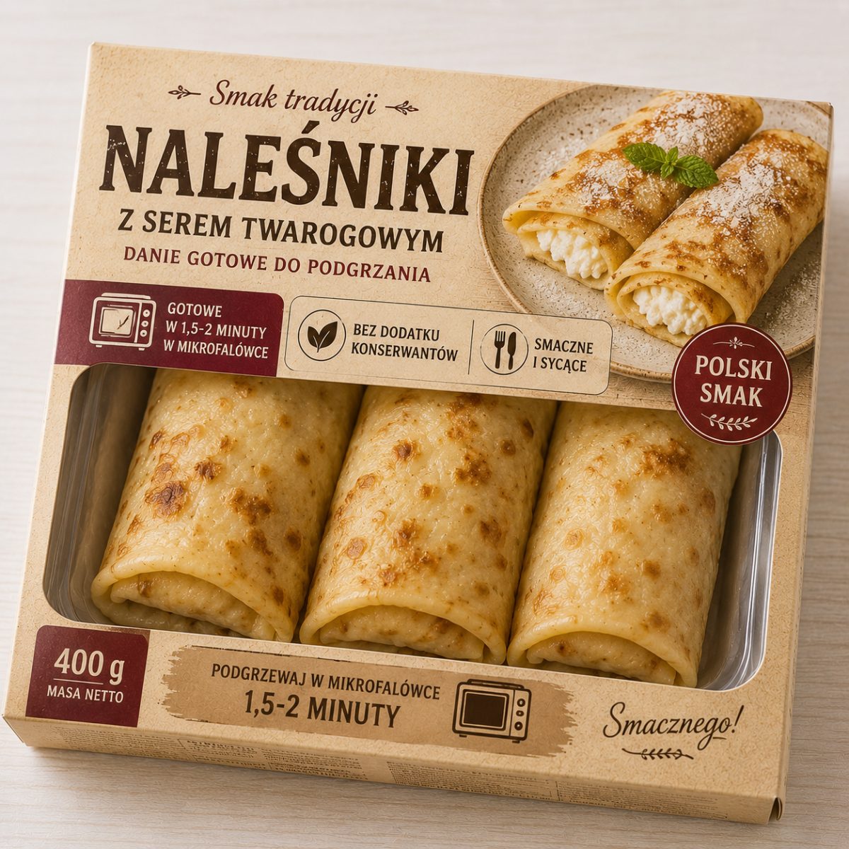 Naleśniki z serem lub jabłkiem Nasze Smaki