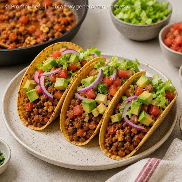 Taco z "mięsem" z orzechów włoskich