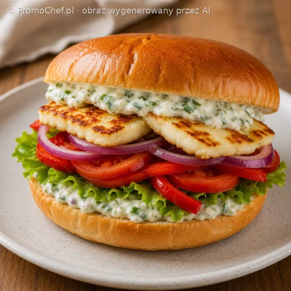 Burgery z halloumi i sosem tzatziki