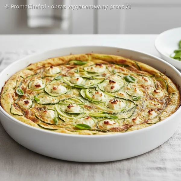 Frittata z cukinią, fetą i bazylią