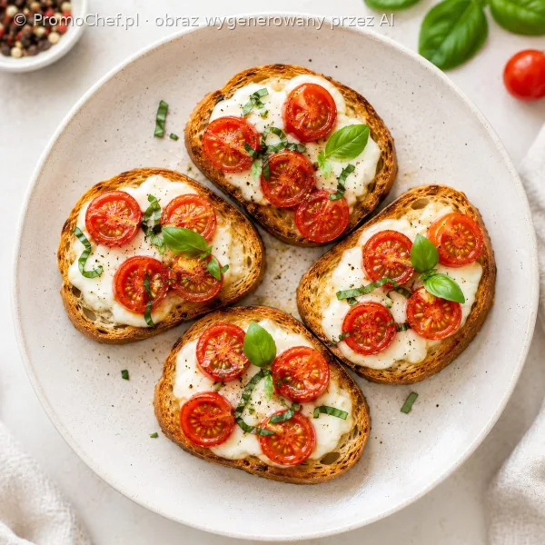 Grzanki z mozzarellą i pomidorami cherry