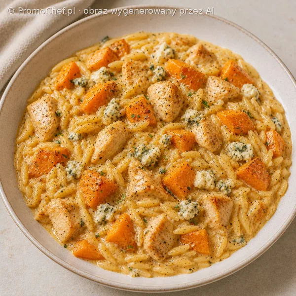 Orzo z kurczakiem i dynią