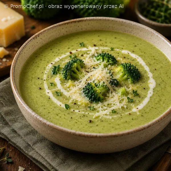 Zupa krem z brokułów z parmezanem