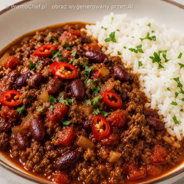 Chili con carne z ryżem