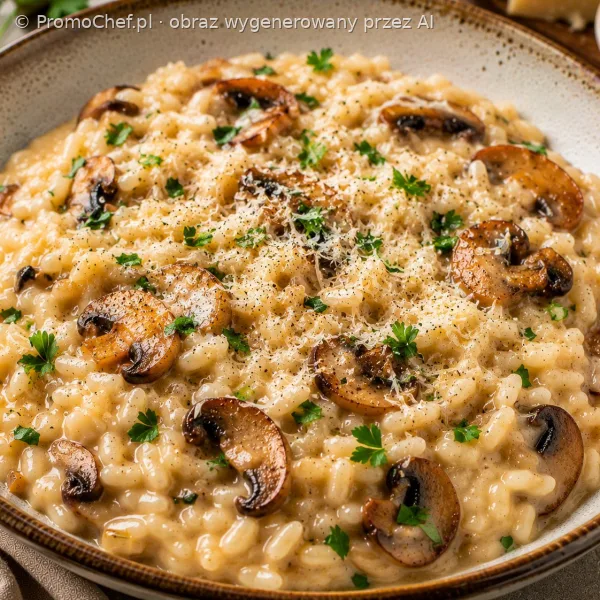 Risotto z pieczarkami i parmezanem