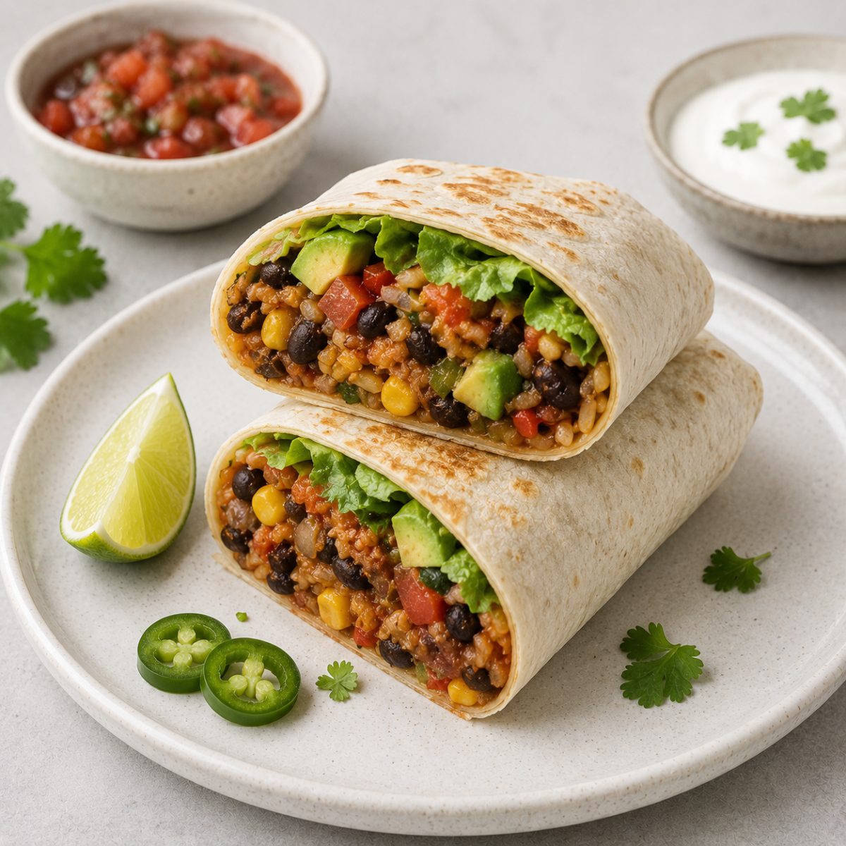 Burrito z czarną fasolą