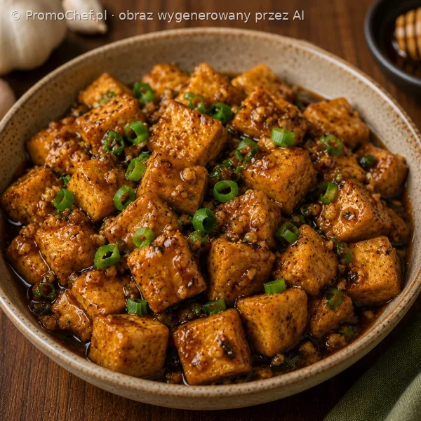 Tofu w sosie miodowo-czosnkowym